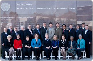 Theo with fellow board members at the 2011 Toastmasters International Board of Directors meeting in Rancho Santa Margarita, CA